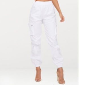 White Pocket Detail Cargo Pants NEVER WORN